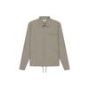 Fear of God Essentials SS21 Coaches Jacket With Solid Color Logo And Collar Unisex Outerwear Taupe FOG-SS21-649