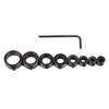 8Pcs High Hardness Depth Stop Collar Kit with Wrench for Woodworking Ceramic Wall and Plastic Drilling Applications