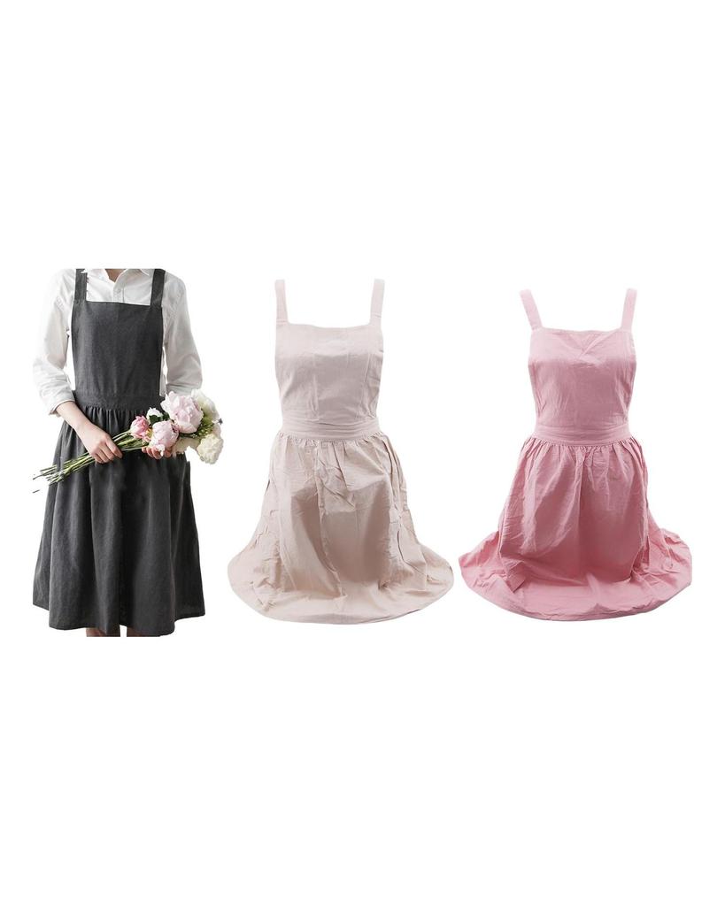 Cotton Linen Aprons Excellent Comfortable To Wear Women Kitchen Cooking Women Kitchen Cooking Aprons