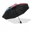 1pc Adventure Time Outdoor Umbrella - Automatic Opening/Closing, Portable 3-Fold Design with Iron Frame - Perfect Gift for Fans, Travelers, Daily Use.