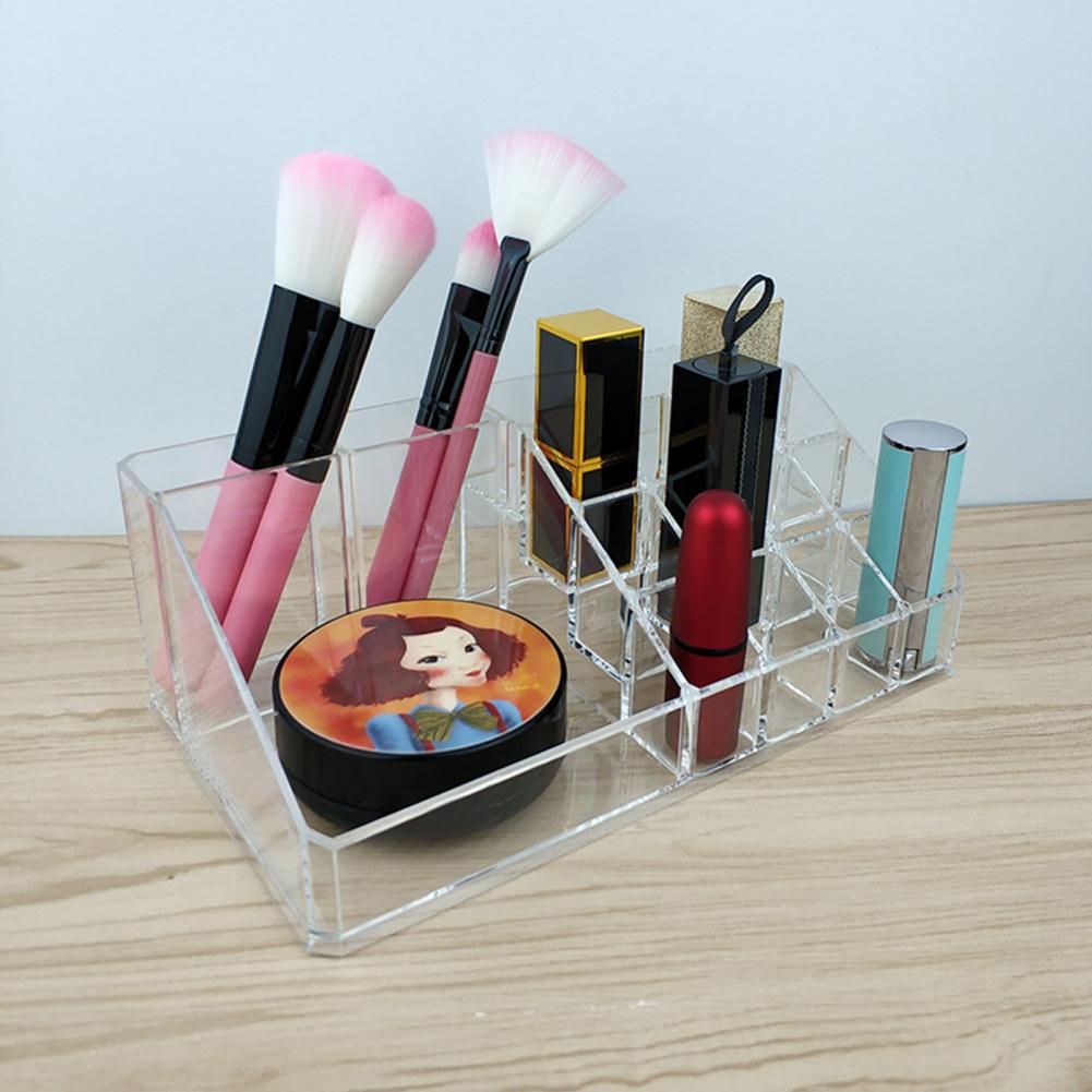 Velký organizér na parfémy Odolný průhledný organizér na make-up s přihrádkami Kosmetický úložný box na rtěnky, oční linky, štětce