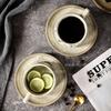 250ml Coarse Pottery Coffee Cup Chinese Latte Cup Plate Set Household Dandelion Shaped Tea Cups Large Capacity Mug Drinkware