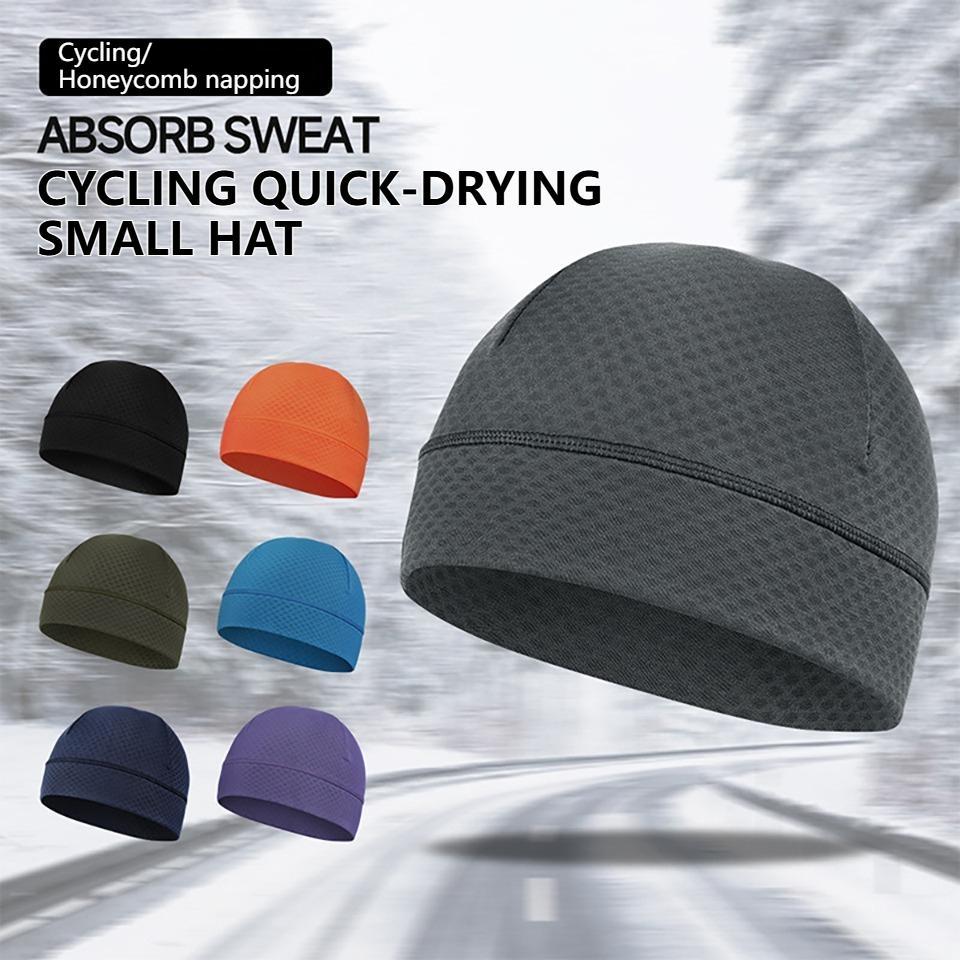 Getinfit 1Pcs Fleece Hat Absorb Sweat And Keep Warm Sports Running And Cycling Cap Wrap The Head Warm Inner Liner Cap Men Women