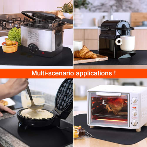 50x70cm Fireproof Mat | Tabletop Fiberglass Silicone Fireproof Mat | Heat-Resistant Mat for Air Fryers | Fire-Resistant Mat for Coffee Makers | Non-Sl