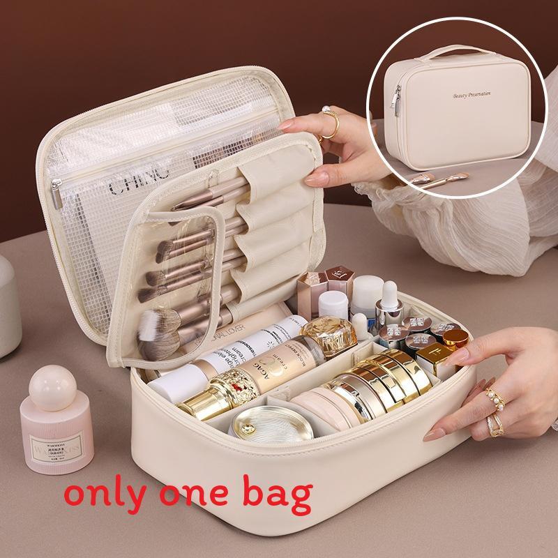 Large Capacity Makeup Bag With Waterproof Material For Travel And Daily Use
