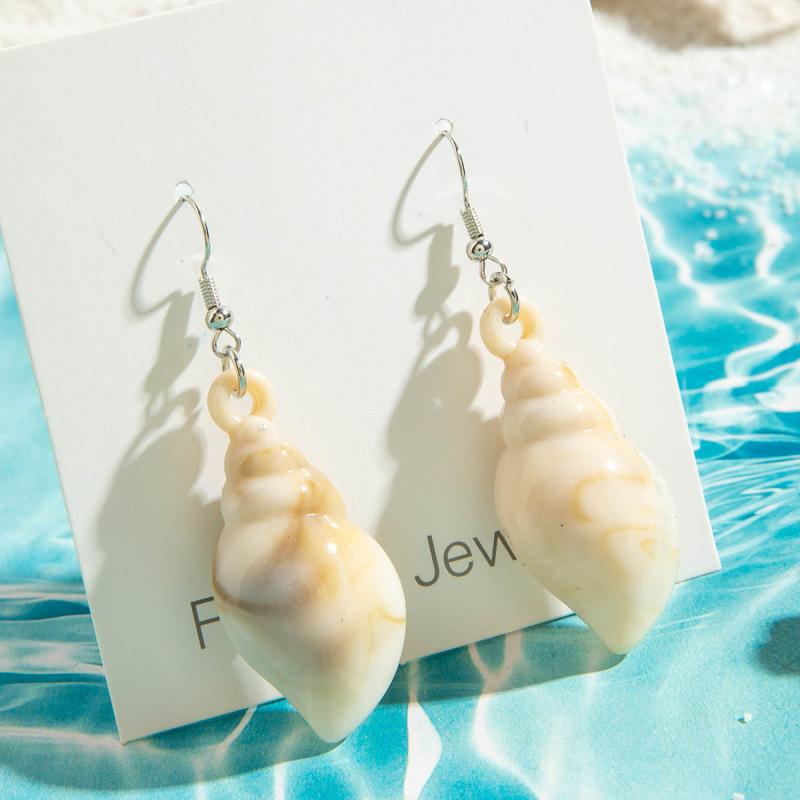 Bohemian Beach Wind Starfish Shell Acrylic Earrings, Summer Ocean Series Earrings Earrings Women