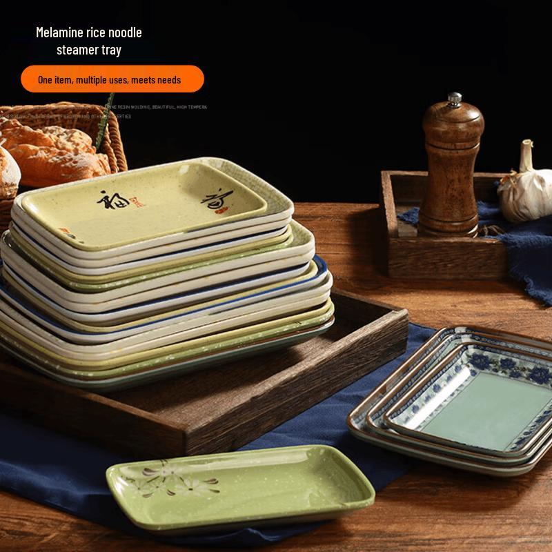 Melamine Steamed Rice Noodle & Snack Plate