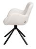 MILOS velvet upholstered chair, dark gray
