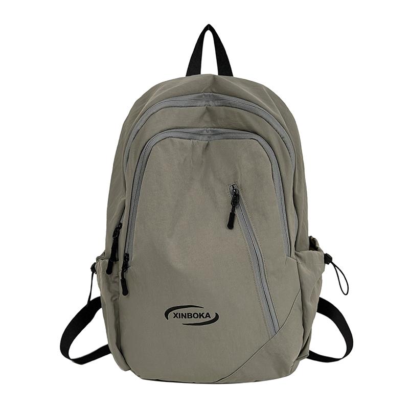 Large Capacity Backpack Men's Letter Print Schoolbag Women's Backpack