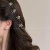 Mini Metal Flower Hair Claw Clip for Women - Cute Side Hair Accessory for Bangs and Flyaways