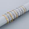 Fashion Titanium Steel Spiral Hemp Rope Twisted Chain Couple Bracelet with Lobster Clasp - Multi-Size Hip Hop Trend