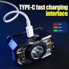 Led Rechargeable Headlamp Motion Sensor Waterproof Head Flashlights Torch For Outdoor Camping Fishing Head Lamp Search Light