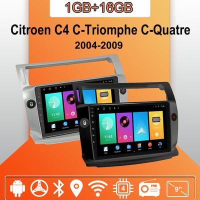 Car Radio Android Auto Carplay For Citroen C4 C-Triomphe C-Quatre 2004-2009 Multimedia Player Head Unit Stereo GPS Navigation BT WIFI 1+16GB