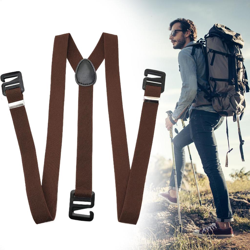 Premium Suspenders Clip-on Y-Back Elastic Belt for Snowboarding Climbing Trekking Men's Winter Gear Fashion Accessories
