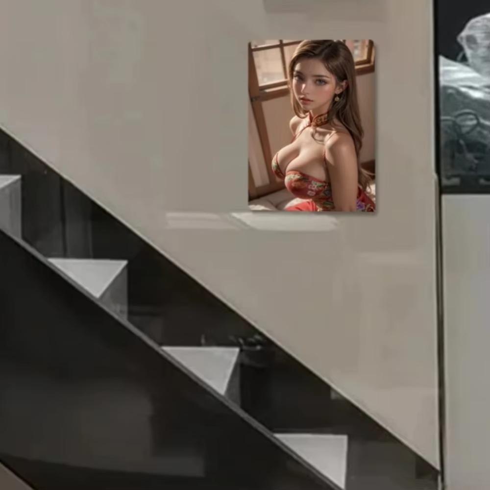 Retro Floral Metal Tin Sign 8x12 Inch Brick Wall Decor Living Room Cafe Home Gift