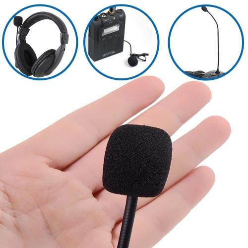 Sada mikrofonních molitanů, Mikrofonní ochrana proti větru pro náhlavní soupravy, Interkomy a Klopové mikrofony, Snižuje hluk, Zlepšuje kvalitu zvuku, Chrání mikrofon