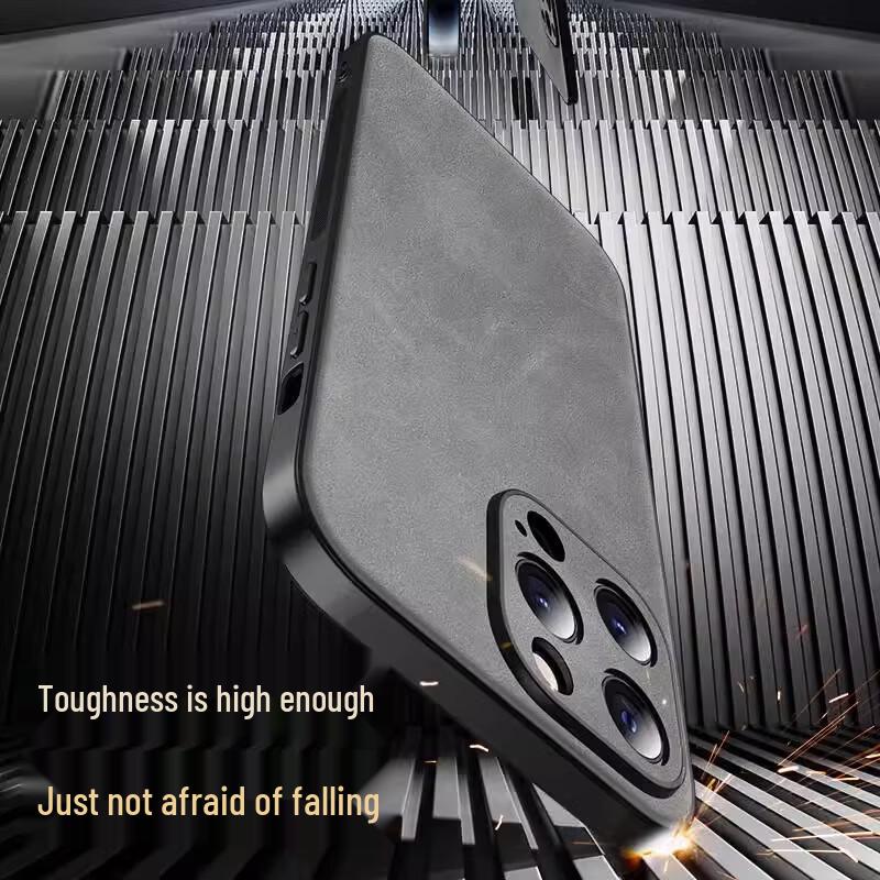 POZZO Luxury Sheepskin Texture Full-Wrap Case for iPhone 13 Pro Max