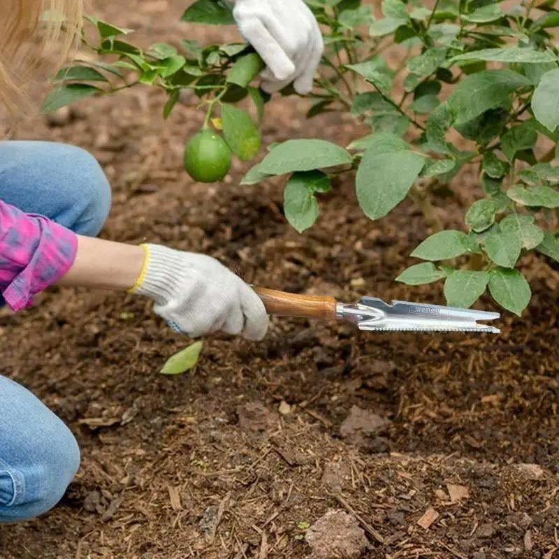 Hand Weeder Puller 5 In 1 Manual Hand Weeder & Weeds Puller For Planting Gardening Weeding Tool Stainless Steel Garden Trowel