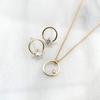 [Naot Jewelry] Women's Necklace Cubic Zirconia Gold Cubic Zirconia Circle Necklace