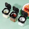 4Pcs Stainless Steel Lids Seasoning Box Set Glass Salt Shake Bottle Fashion Spice Containers  Sugar