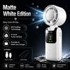 Ice Cooling Portable Neck Fan, 5-Speed Turbo Wind Foldable Hands Free Cooler, 4000mAh 9H Battery Travel Outdoor