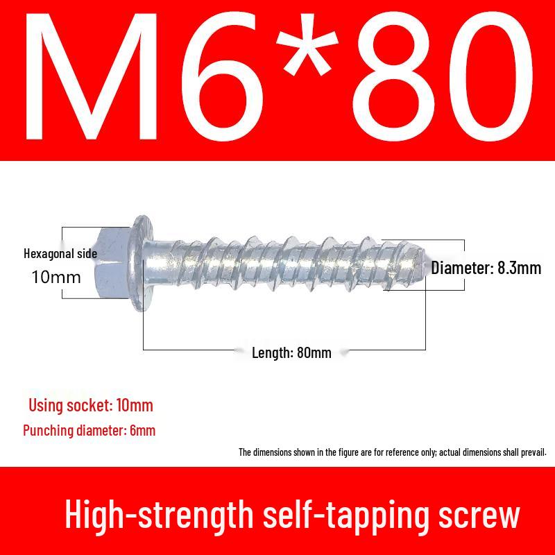 High-Strength Self-Drilling Concrete Anchor Bolt with Self-Anchoring Point and Special Cutting Head