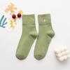 New Fashion Embroidery Cute Cartoon Mushroom Patterned Socks Casual Hipster Unisex Funny Gift Christmas Sokken Dropship