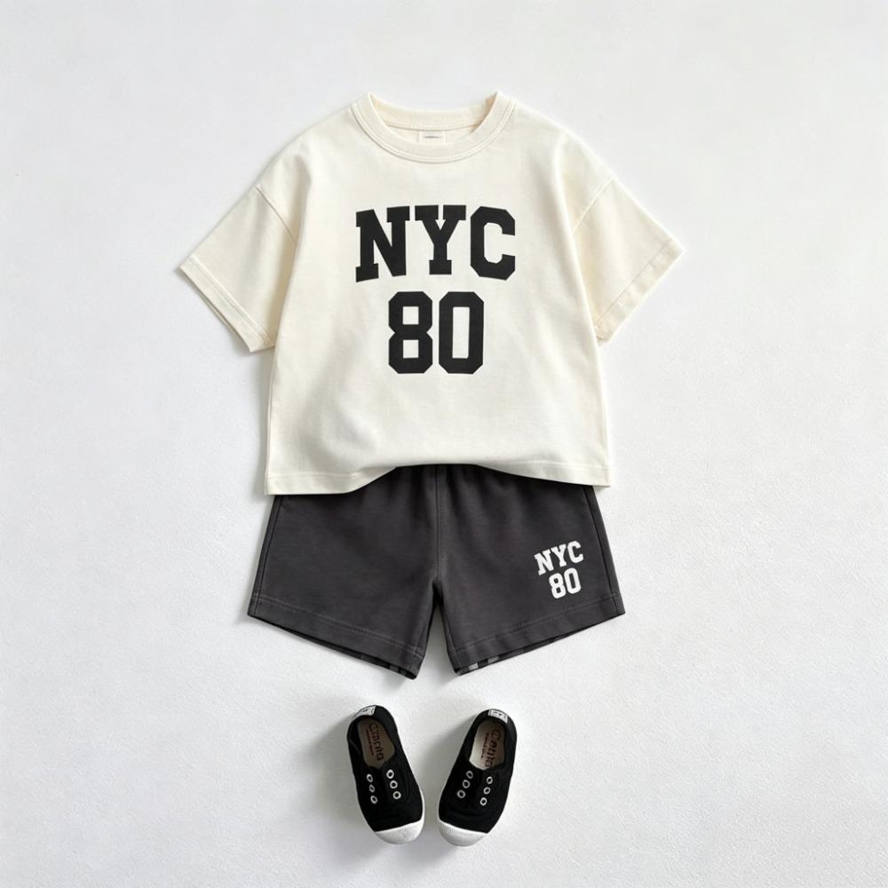 Summer New Children Short Sleeved Suit T-shirt + Shorts Girl Boy Casual Tracksuits Kids Clothing Simple Fashion Tshirts Outfits