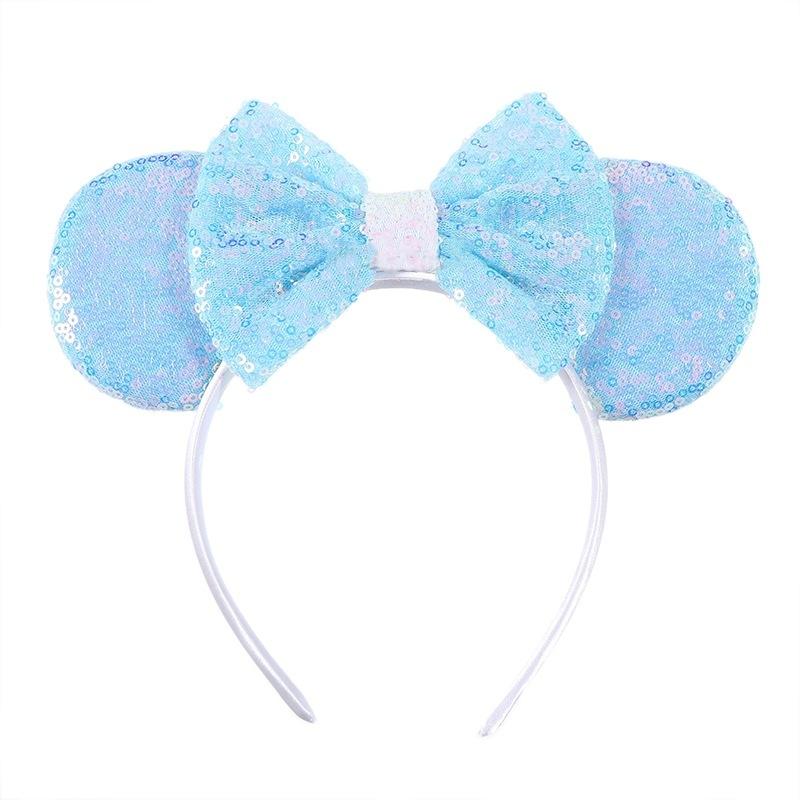 

Повязка на голову с ушками мышки для девочки, детские аксессуары для принцессы на вечеринку, детская повязка для волос с бантом и горошком, Хэллоуин, день рождения, Рождество Size fits all