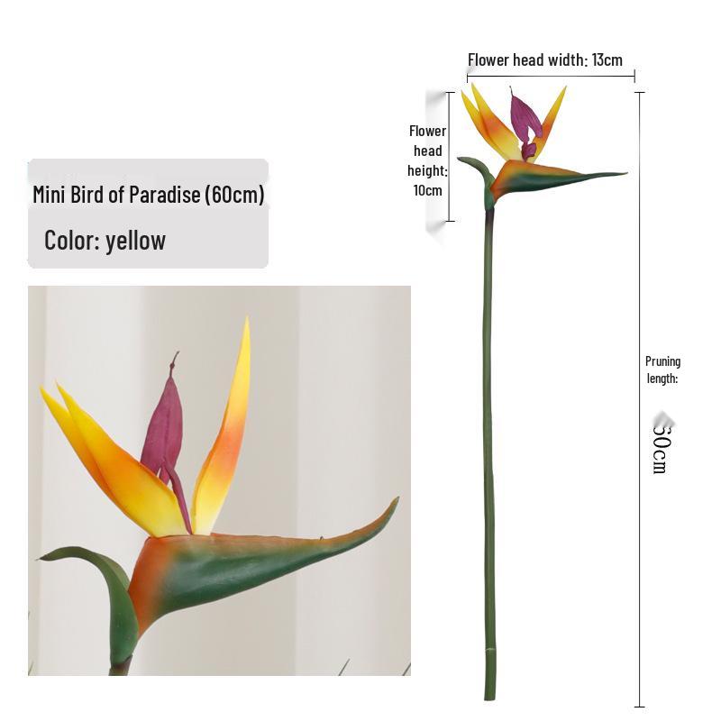 Soft Touch Bird of Paradise Artificial Flower - Large Strelitzia Stem