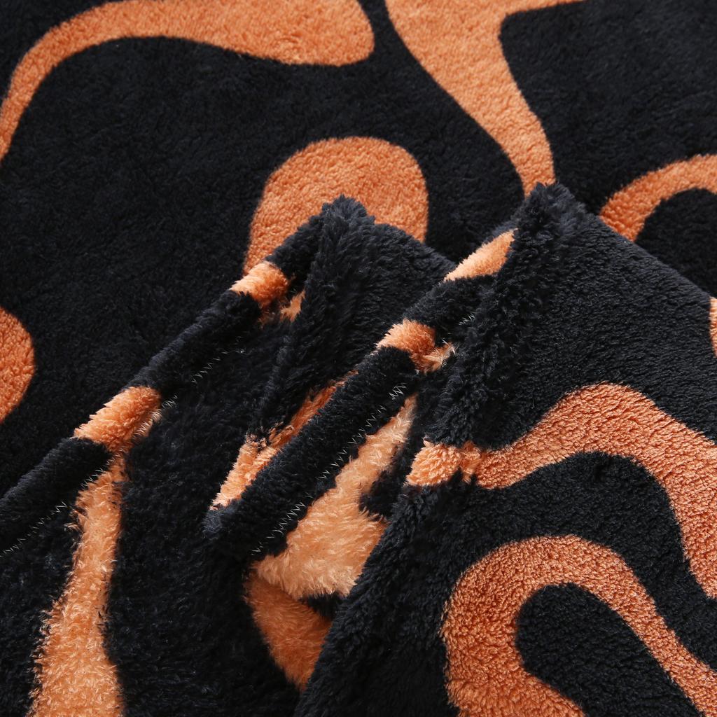 Abstract Stripe Pattern Flannel Blanket Autumn Winter Luxury Soft Warm Bedspread Sofa Cover Home Decor Travel Throw Blankets