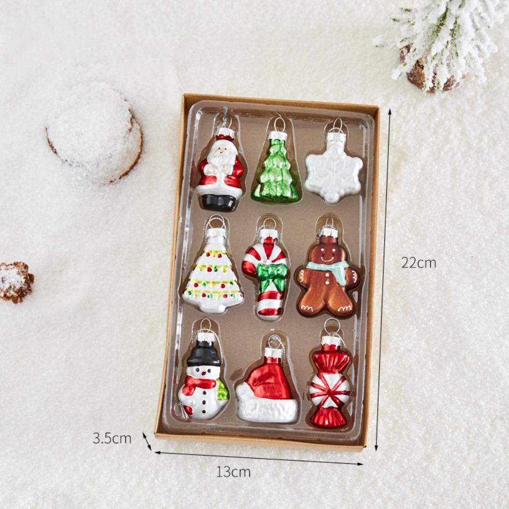6/9PCS Creative Design Santa Claus Ornament Small Size Snowman Decoration Christmas Tree Decoration