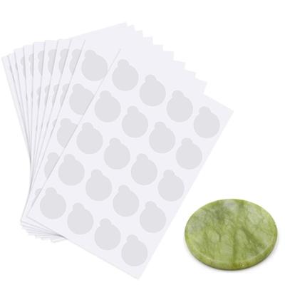 200 Pcs Eyelash Extension Adhesive Glue Pallet Sticker Pads, Disposable Waterproof Adhesive Holder Pad and 1 Pcs Eyelash Extension Jade Stone