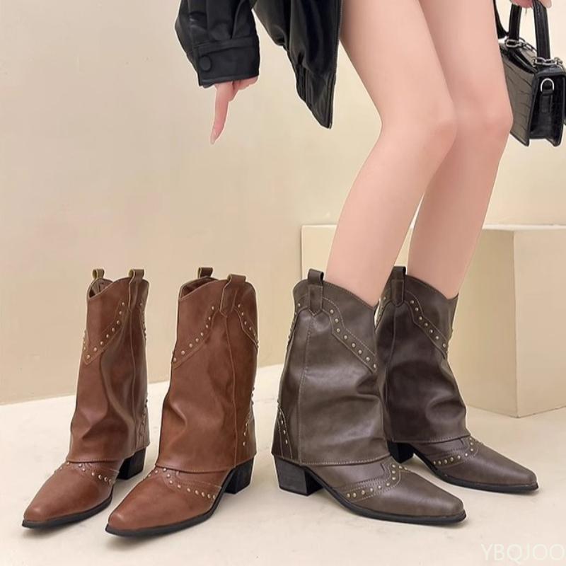 Retro Fashionable Versatile Short Boots Women's Autumn Winter New Pointed Elegant Minimalist Women's Shoes