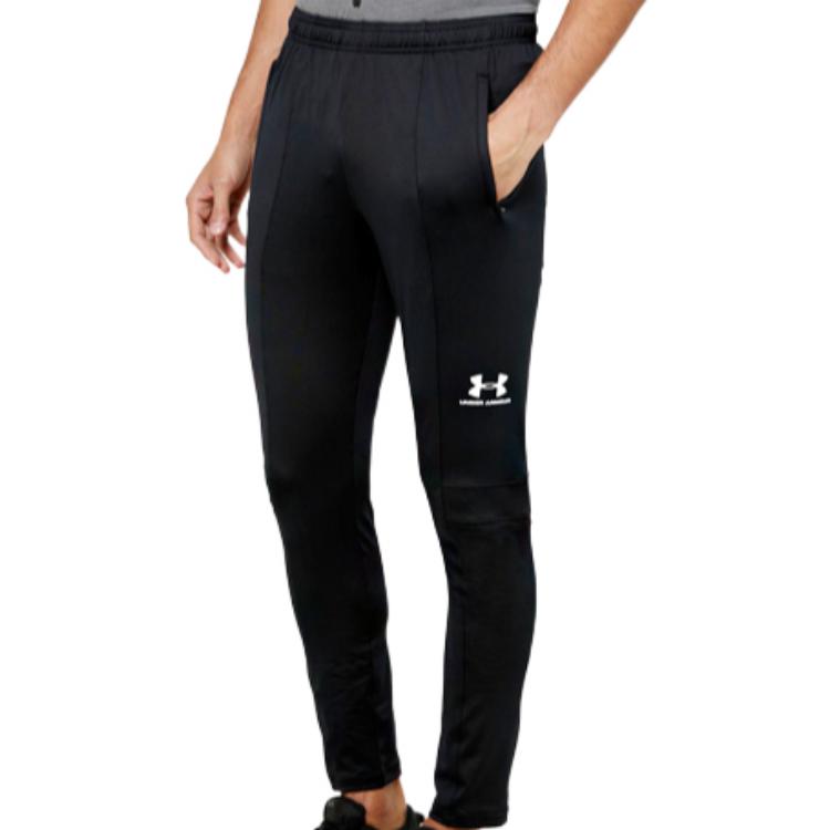 Under Armour Solid Color Logo Print Elastic Waist Sports Pants Men bottoms Black 1343913-001