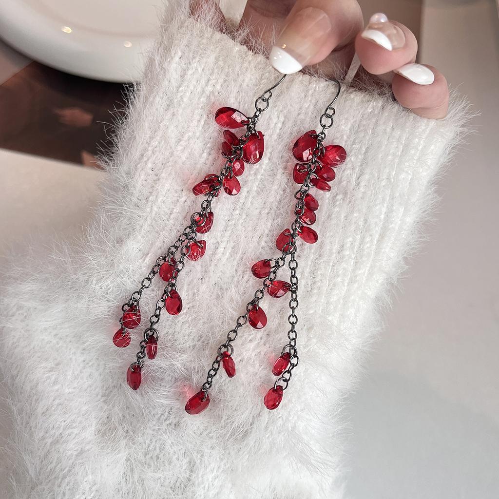 Long Tassel Tide Chinese Style Retro Personality Temperament Fashion Fresh Sweet Beautiful Woman Earrings