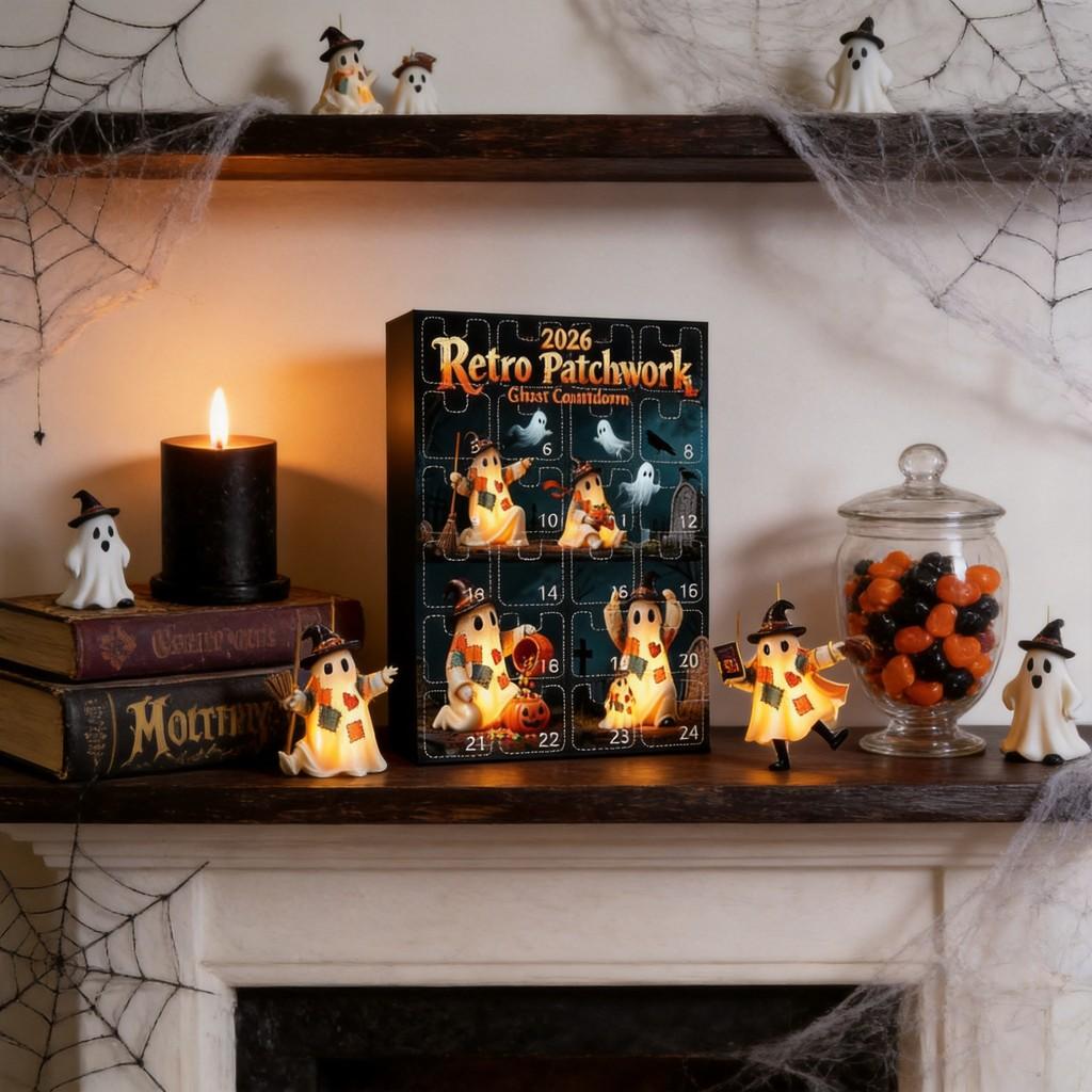 Halloween Ghost Patch Acrylic Hanging Calendar Countdown Toy For Kids And Family Fun