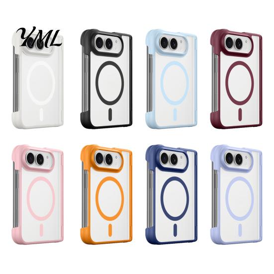 Hard PC Cellphone Cover Magnetic Phone Case for iPhone-Duo, Shockproof Folding Non Slip Protective Cover, Professional Mobile Shell, Accessories