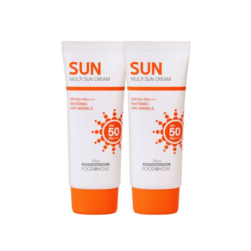(1+1) Foodaholic Multi Sunscreen 70ml SPF50 PA+++ / Non-whitening mixed sunscreen sunblock