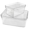 Transparent PET Desktop Storage Box with Handle