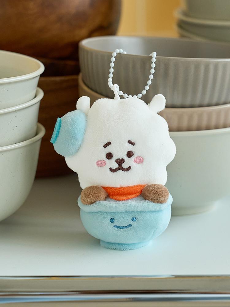 BT21 RJ Welcome Party Rice Bowl Plush Keyring