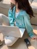Women's Short Pink Cotton Hoodie Cardigan - Lightweight Spring/Summer Zipper Jacket