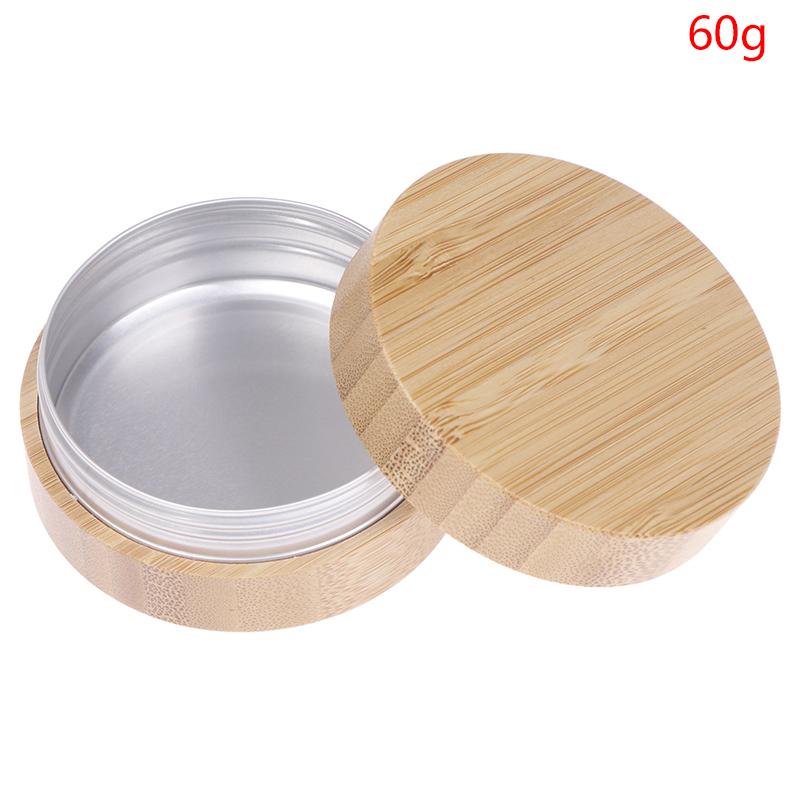 Bamboo Bottle Cream Jar Nail Art Mask Cream Refillable Empty Cosmetic Makeup Container Bottle Storage Box 10/15/30/50/60/80/100G