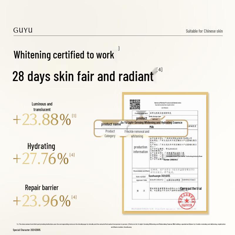 Guyu Light-Sensing Whitening Body Lotion