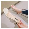 Fashion Sexy Women Sandals Shoes Celebrity Wearing Simple Style Pvc Clear Strappy Buckle High Heels Woman Transparent Heel White