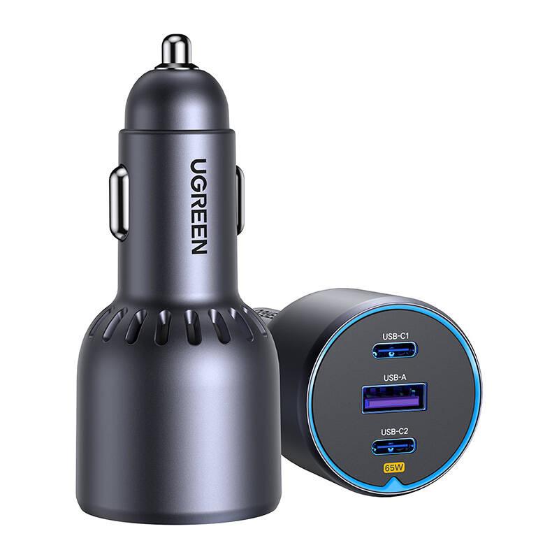 Ugreen Ec703 75W 3-Port Car Charger Kfz-Ladegerät 1X Usb-A 2X Usb-C Grau 35024 - Bild 9