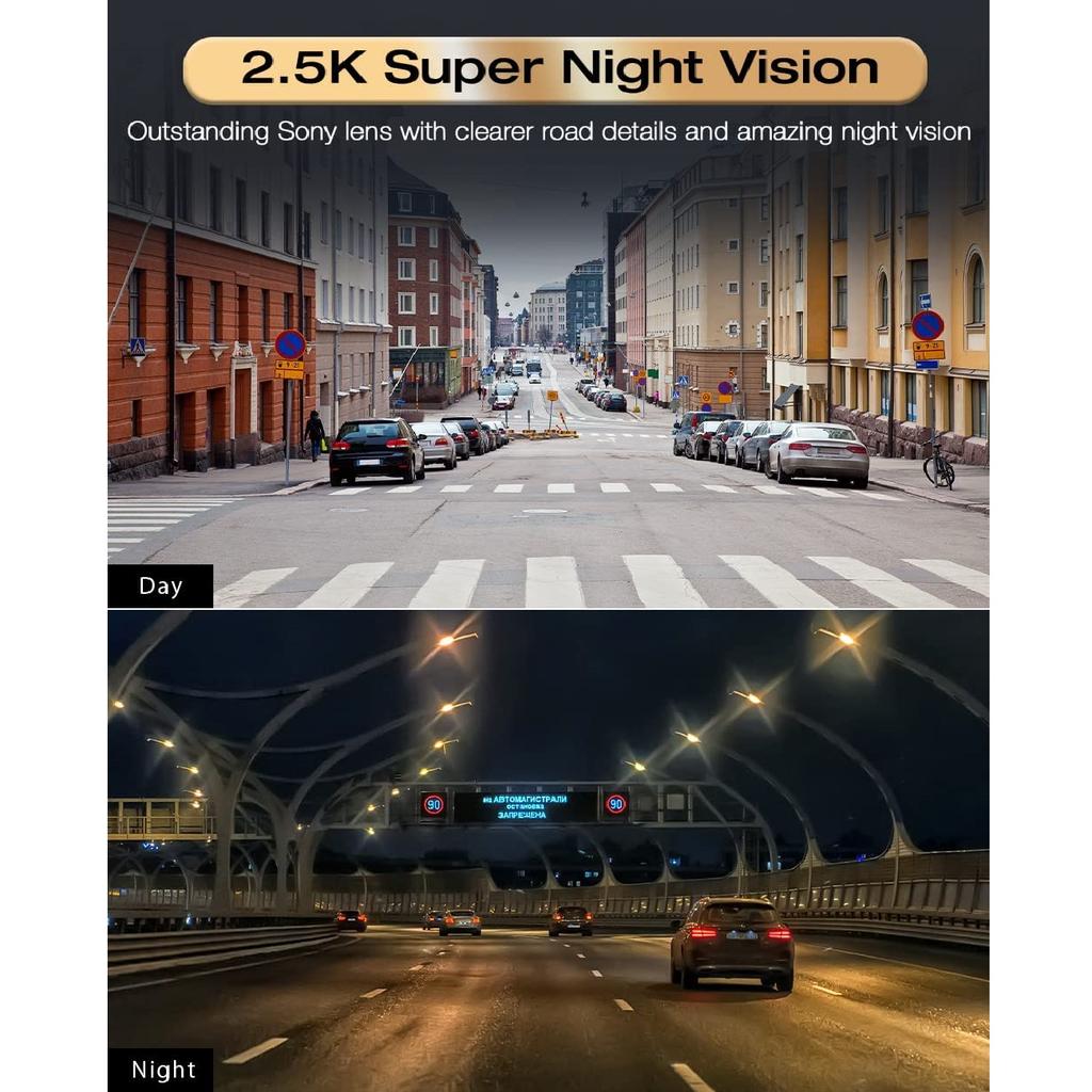 Mirror DVR with WIFI Car Rearview Mirror Recorder 2K Dash Cam Registrar Rear View Camera Vehicle Black Box