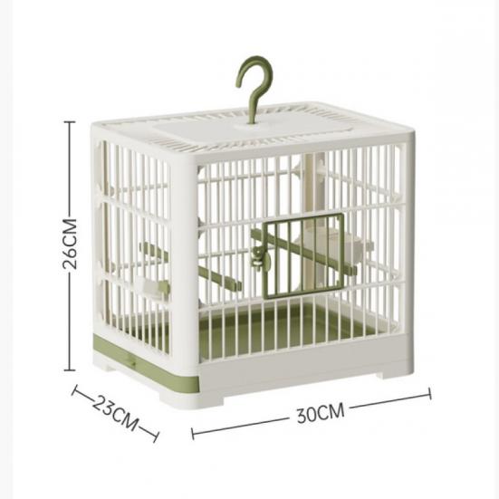 Bird Cages For Parrots With Standing Pole Detachable Tray Hook Handle, Plastic, Travel Bird Cage Portable, Small Birds Lightweight Parrots Cage