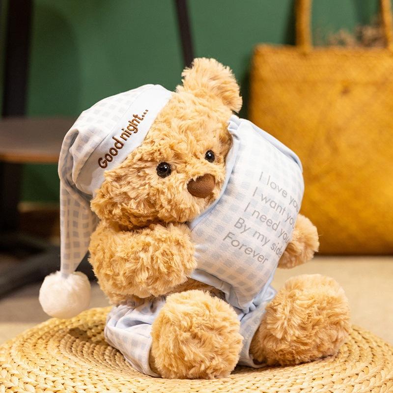Seth Dudu Pajamas Bear Doll Teddy Bear Plush Toy Sleeping Pillow Soothing Accompaniment Gift