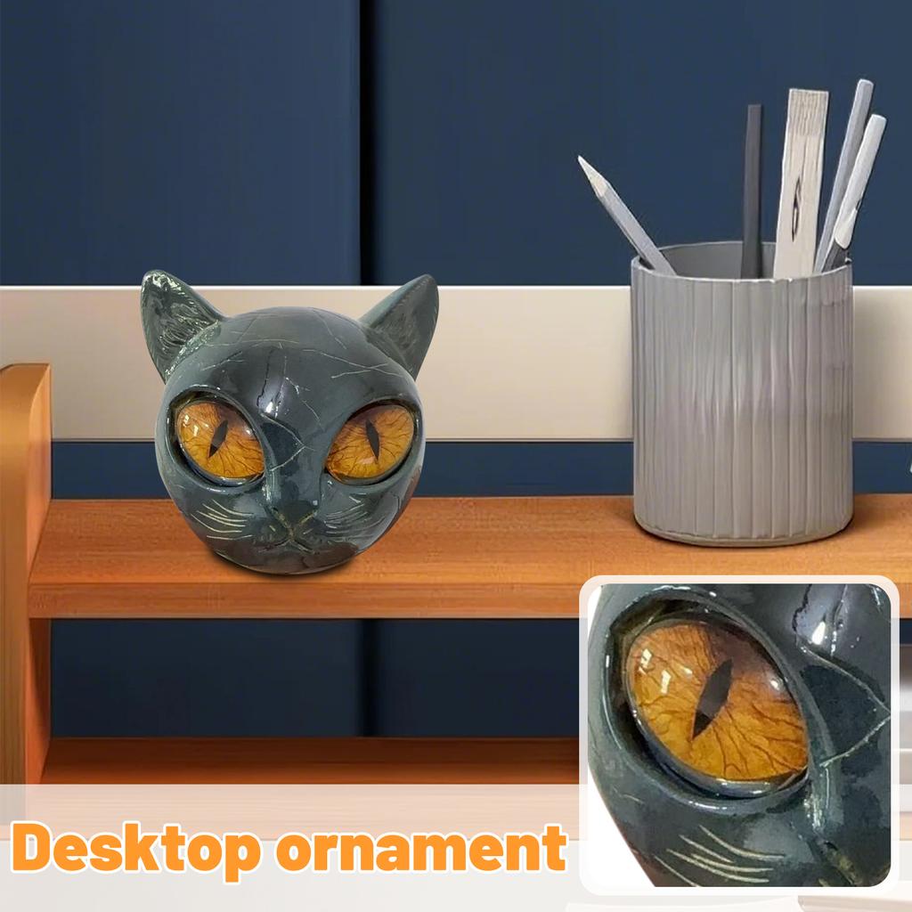 Luxury Black Cats Stone Sculpture,Elegant Home Décor & Gift-Ready Art Piece, Gifts For Cat Lovers Women Men